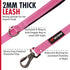 Tuff Pupper Heavy Duty Double Handle Dog Leash - 6 Foot Reflective with Twist Locking Carabiner for Strong Dogs