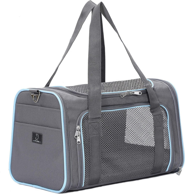 A4Pet Airline Approved Cat Carrier, Removable Soft-Sided Portable Travel Carrier for Kittens, Puppies, and Rabbits