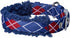 Blueberry Pet Soft Padded Dog Collar, Royal Blue Scottish Argyle Fleece for Small Dogs, Adjustable Neck 9-12.5"