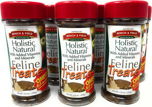 Bench & Field Holistic Natural Healthy Kitty Cat Treats | Crunchy Fish-Shaped