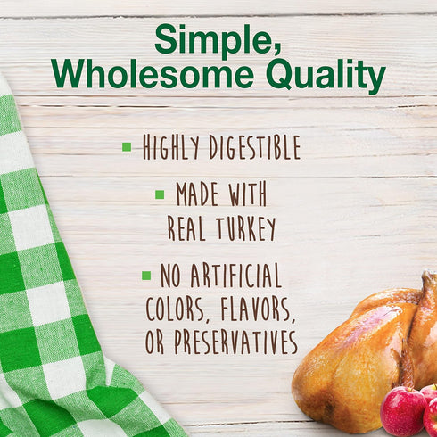 Nylabone Healthy Edibles Natural Dog Chews Long Lasting Chew Treats, Turkey & Apple Flavor, X-Small/Petite (12 Count)
