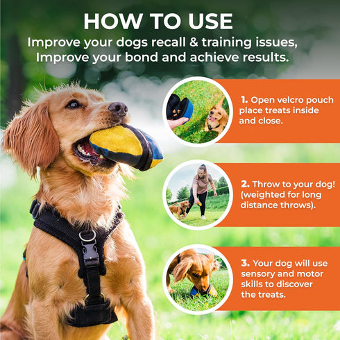 Tug-E-Nuff The Clam | Compact Dog Treat Dispenser Toy - Ideal for Interactive Dog Training, Size 4.5 inches