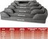 Replacement Outer Cover ONLY for The Dog's Bed, Washable Oxford Fabric, Medium (Grey Linen)