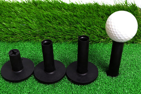 LeFeng Sports Golf Rubber Tees Holder Set, Mixed Size Durable Driving Range Tees, Colorful Golf Tees