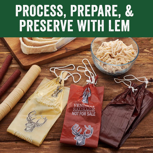 19-21mm, 30 LEM Products Natural Sheep Casings, Edible Sausage Casings, Stuffs Approximately Pounds, Great for Snack