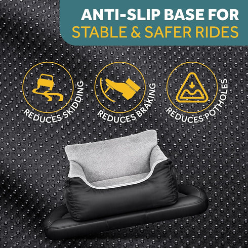JOTADE 35 lbs Dog Car Seat for Small & Medium Dogs Washable & Reversible Pet Travel Booster Seat, Double Safety