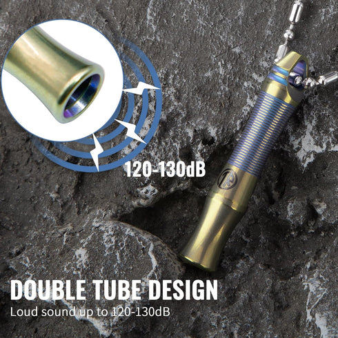 TACRAY Titanium Whistle – Ultra-Loud 120+ dB, Lightweight & Durable, Perfect for Emergency Survival, Hiking, Camping