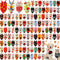 Sanwuta 120 Pcs Fall Dog Bandanas Bulk Thanksgiving Dog Bandanas Adjustable Pumpkin