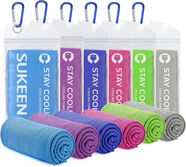 Sukeen Cooling Towel (40"x12") - Soft Breathable Cold Towel for Neck & Head, Yoga, Golf, Gym, Camping, Running