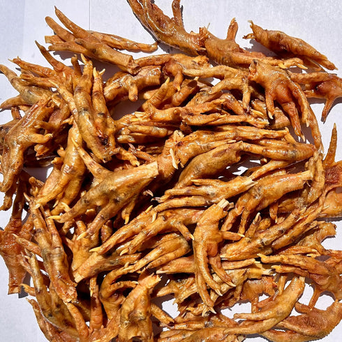 (3LB) American Paws Dehydrated Chicken Feet Dog Treats, Only One Ingredient, No Additives, Made and Sourced in USA