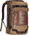 KAUKKO Outdoor Travel Men Backpack, Hiking Camping Canvas Rucksack, Canvas Khaki