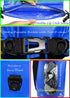 Waterproof Dry Bags Set of 3 with 2 Zip Lock Seals, Detachable Shoulder Strap, Waist Pouch & Phone Case - Navy Blue