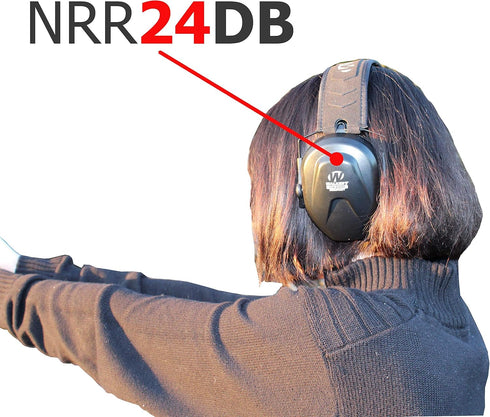 24dB Walker's Compact Passive Earmuffs for Adults - Noise Reduction