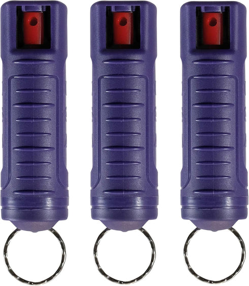 Police Magnum Keychain Pepper Spray Self Defense Belt Clip Holder - 3 Pack Tactical Safety Key Chains