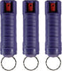 Police Magnum Keychain Pepper Spray Self Defense Belt Clip Holder - 3 Pack Tactical Safety Key Chains