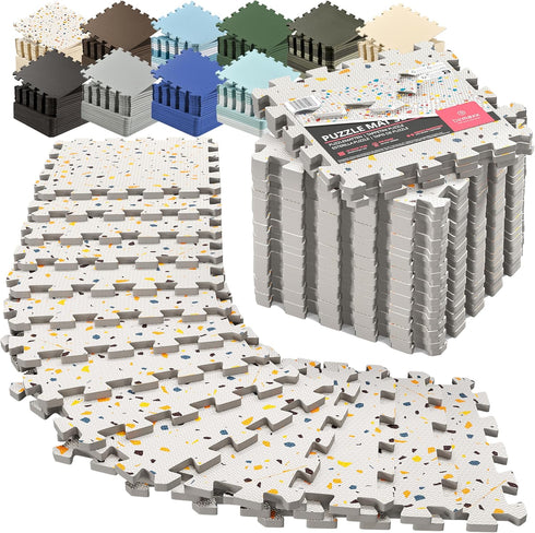 bemaxx Gym Mats Set - 18 pcs EVA Interlocking Foam Floor Tiles
