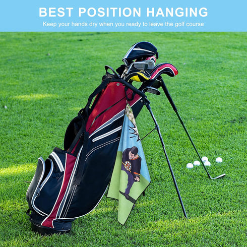 Golf Towel 3 Pcs Funny Golf Club Clean Set for Golf Bags, Funny Gifts for Golf Fans