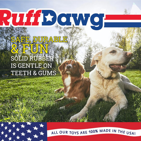 Ruff Dawg Rock Toy – 3.5” Durable, Floating, Bouncy Fetch Toy for Dogs – High-Visibility Colors