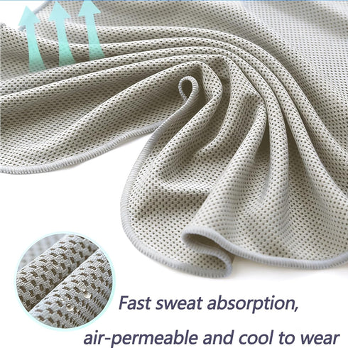 CLeemuziN Women Men Cooling Hoodie Towel Absorbent Quick-Drying Cooling for Hot Weather Neck-face Fitness Gym