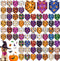 Sanwuta 72 Pcs Halloween Dog Bandana Bulk Washable Puppy Triangle Scarfs Halloween
