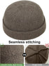 vidsel Thin Wool Fisherman Beanie Hat for Men Women - Fall Winter Short Knit Cuffed Fashion Trawler Skull Cap