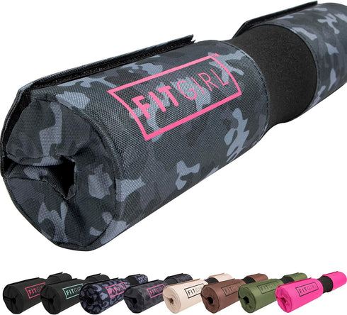 FITGIRL Squat Pad and Hip Thrust Pad - Barbell Pad for Leg Day, Thick Cushion for Comfortable Squats, Lunges, Glute