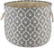 Bone Dry Pet Storage Collection, Lattice Paw Print, Gray, Small Round Storage Container