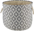 Bone Dry Pet Storage Collection, Lattice Paw Print, Gray, Small Round Storage Container