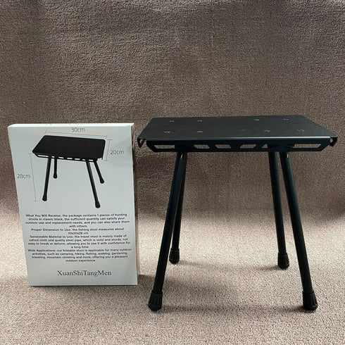 Outdoor Portable Camping Chair and Table Dual-Use, Liftable Stool for Fishing, Camping, Hiking, Lightweight Folding