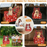 CABZOON 35lbs,Elevated 2 Christmas Dog Car Seat for Small/Medium Dogs Up to Cushion Fits in Front/Back Seat,Travel