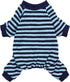 Fitwarm Blue and White Striped Dog Pajamas - Waffle Onesie for Small Dogs, Pet Cat Outfit, XXL