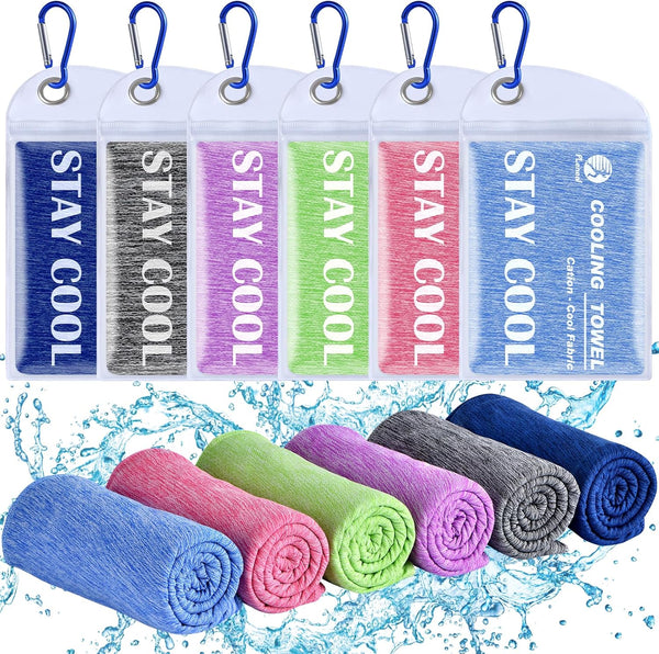 Pleneal Cooling Towels - 6 Pack Cooling Towel (40"x12"), Ice Gym Towels for