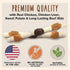 Cadet Gourmet Shish Kabob Dog Treats for Large Dogs, Healthy & Natural Chicken & Sweet Potato Chew Sticks, Beef Hide, Extra Large 10 Inch, 8 Count (Pack of 1)