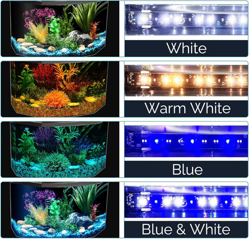 Koller Products 3-Gallon 4 Plastic Aquarium Starter Kit with Colors LED Lighting and Complete Filtration, Ideal for a
