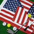 KINGTOP USA Golf Flag 20x14 Inch, Tube Inserted Dual-layer Nylon, Standard Putting Green Flags for Practice