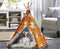 zoovilla Orange Puzzle Medium Pet Teepee