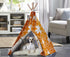 zoovilla Orange Puzzle Medium Pet Teepee