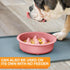 The Niner Slow Feed Bowl: Raised Peaks to Slow Down Pets Eating, Fits Elevated Feeders, Holds up to 2 Cups (Pink)