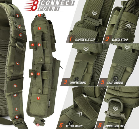 WYNEX Molle Tactical Pouches Water Bottle Carrier Holder, Tactical Accessories Backpack Strap Pouch