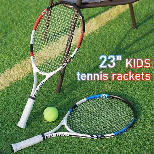 Kids Tennis Racket (2-Pack), Sizes 16"-25" for Ages 2-14, Affordable and Durable Gear for Fun