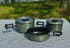 Texsport Black Ice The Scouter 5 pc Hard Anodized Camping Cookware Set with Storage Bag