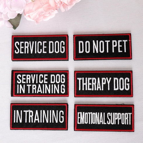 12 Pieces Removable Tactical Dog Harness Patches, Service Dog Vest Patches Do Not Pet & Emotional Support