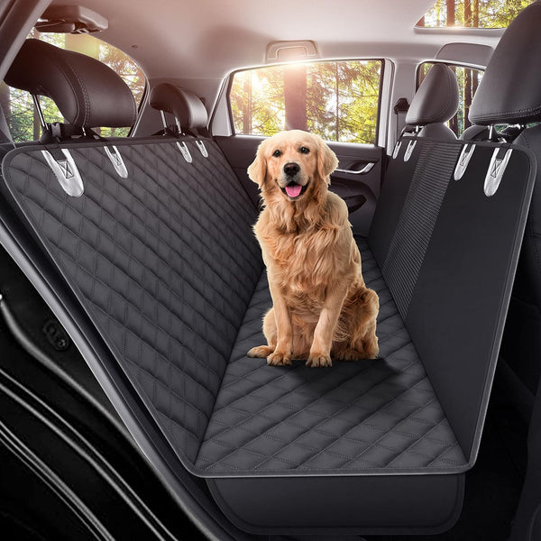 Dog Back Seat Cover Protector for Cars, SUVs, and Trucks, Scratchproof, Nonslip, Waterproof Material (Black)