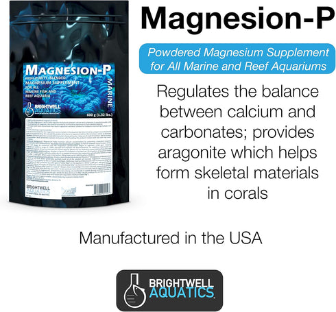 Brightwell Aquatics Magnesion-P, Magnesium Powder Supplement for Marine & Reef Aquariums