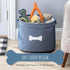 Park Life Designs Dog Toy Storage - For All Pets, Including Cats, Puppies, and Kittens (Capri, Blue, White Bone)