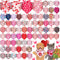 Reginary 72 Packs Valentines Day Dog Bandanas Heart Adjustable Pet Bandanas Triangle