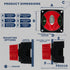 Five Oceans Marine Battery Disconnect Switch On-Off with Knob, 250 Amp Continuous, 12-24 Volts - FO3510