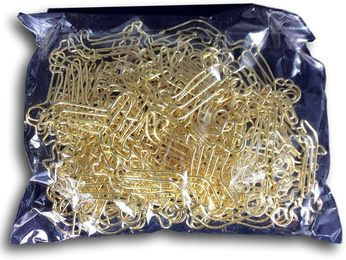 Dog Dachshund Shaped Paper Clips, Great for Collectors, Dog Lovers, 100 Count, Gold Tin Box