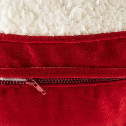 South Pine Porch Samson Deluxe Round Pillow Style Dog Bed, Crimson, Extra Small (24")