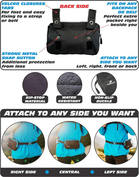 Sports Backpack Daypack, 10L Capacity, Lightweight for Day Hike with Extra Phone Pocket > WATER BLADDER NOT INCLUDED